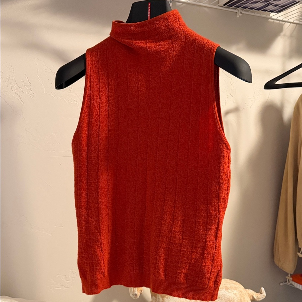 TSE Red Sleeveless Top